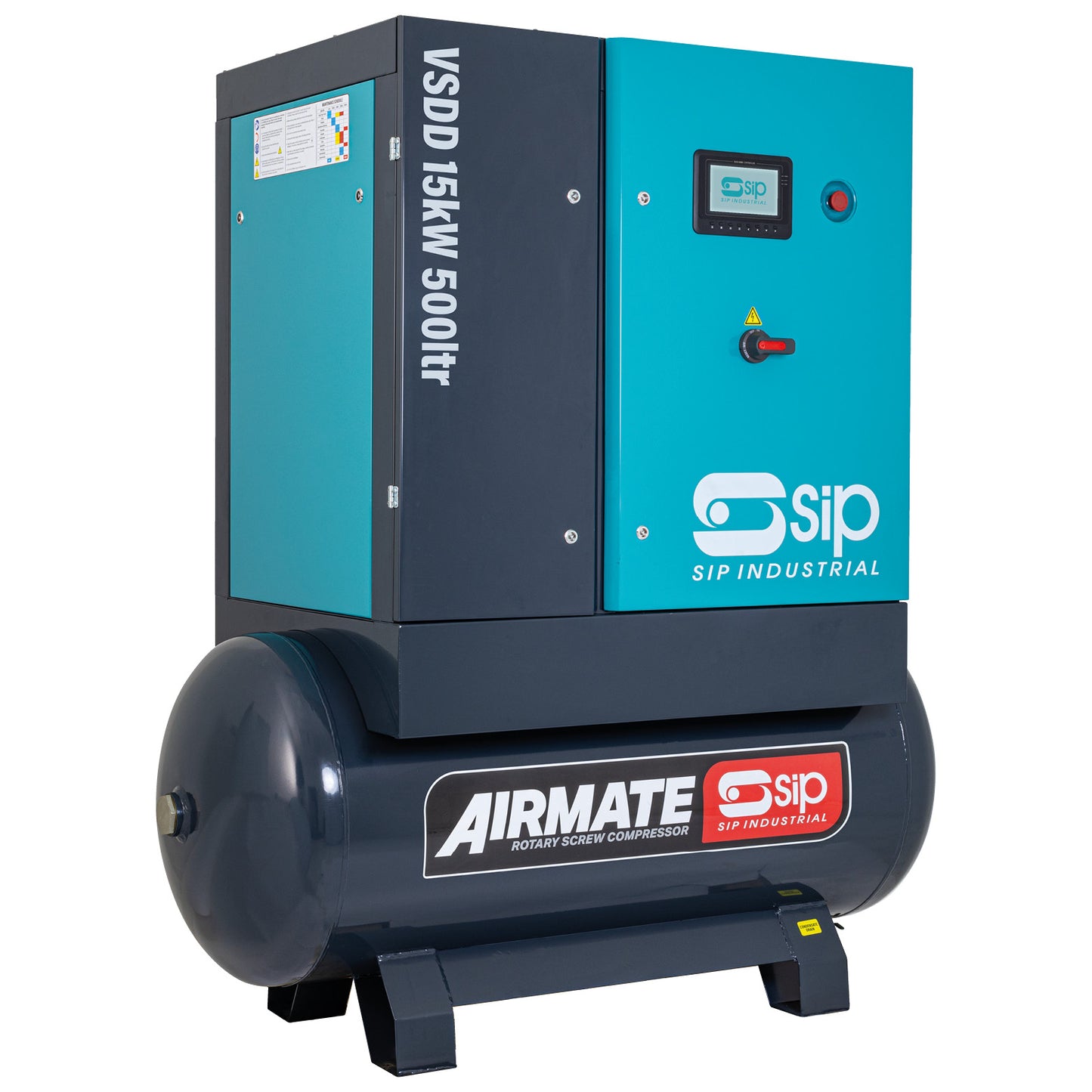 SIP VSDD 15kW 8bar 500ltr 400v Rotary Screw Compressor