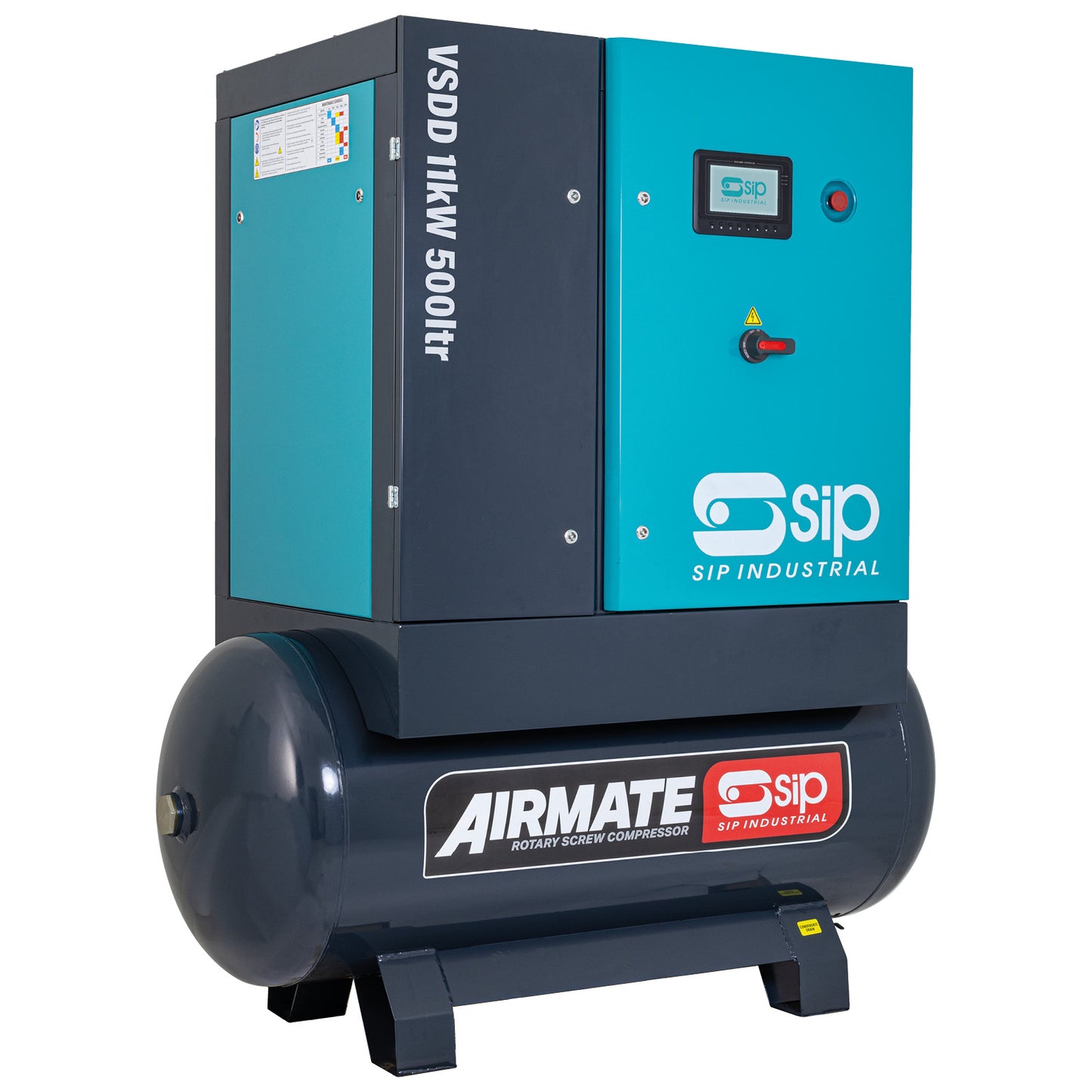 SIP VSDD/RD 11kW 8bar 500ltr 400v Rotary Screw Compressor with Dryer