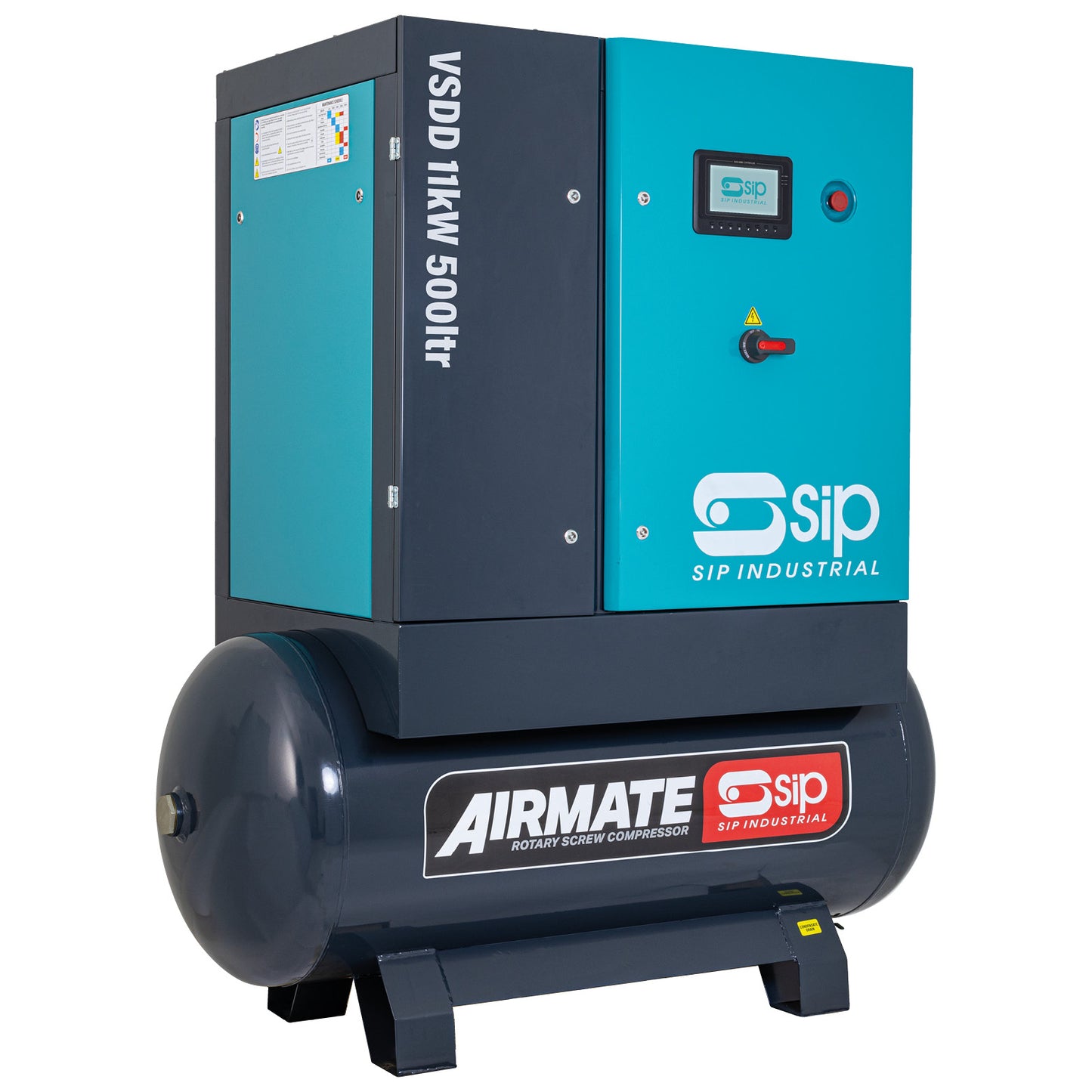 SIP VSDD/RD 11kW 10bar 500ltr 400v Rotary Screw Compressor with Dryer