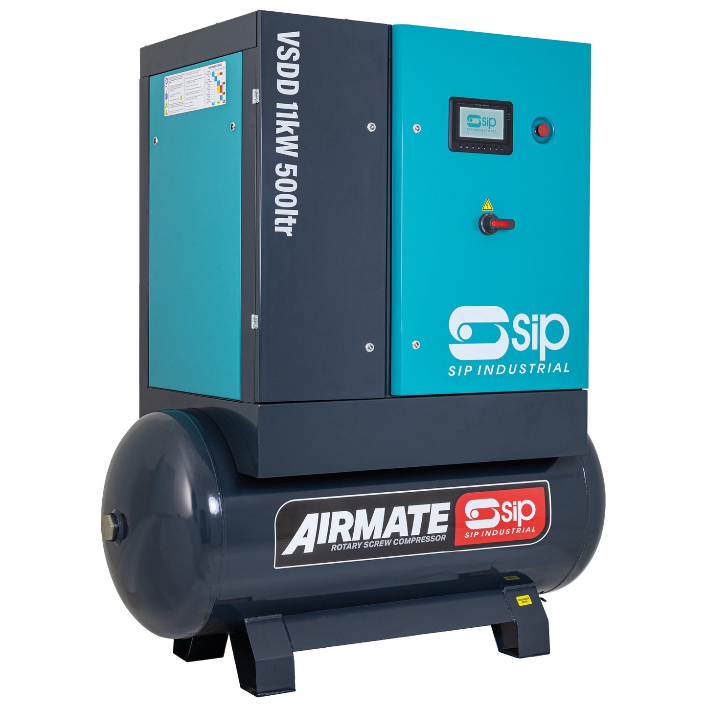 SIP VSDD/RDF 11kW 10bar 500ltr 400v Rotary Screw Compressor with Dryer & Filter