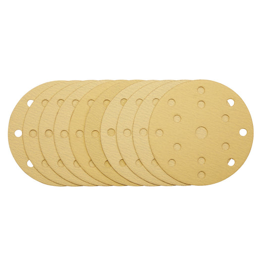 150MM GOLD SAND DISC 120G 15DE