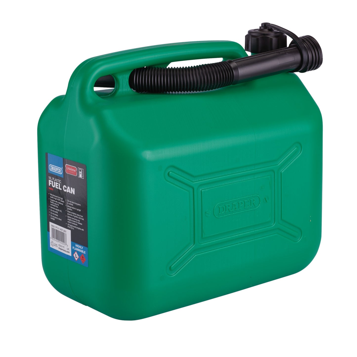 PLASTIC FUEL CAN - 10L - GREEN