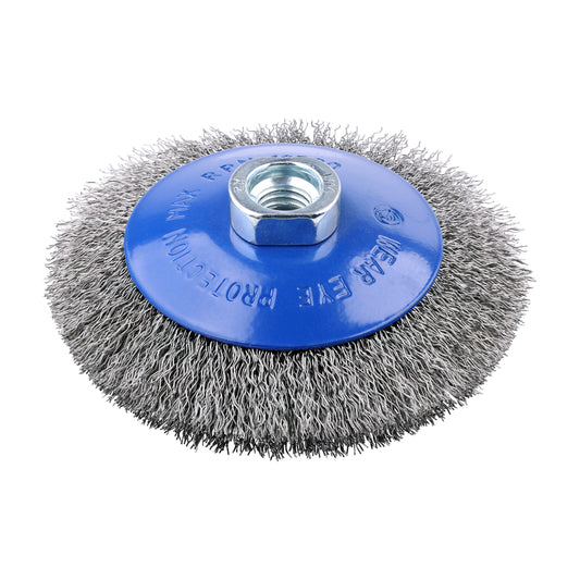 Angle Grinder Bevel Brush - Crimped Stainless Steel