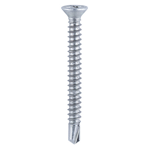 Window Fabrication Screws - Countersunk with Ribs - PH - Self-Tapping - Self-Drilling Point - Zinc