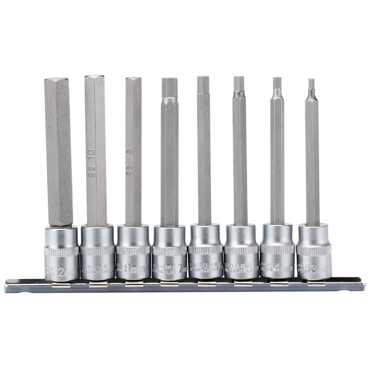 8PC 100MM HEX SOCKET BIT3/8"SD
