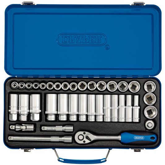 DRAPER 3/8" SOCKET SET 37PC
