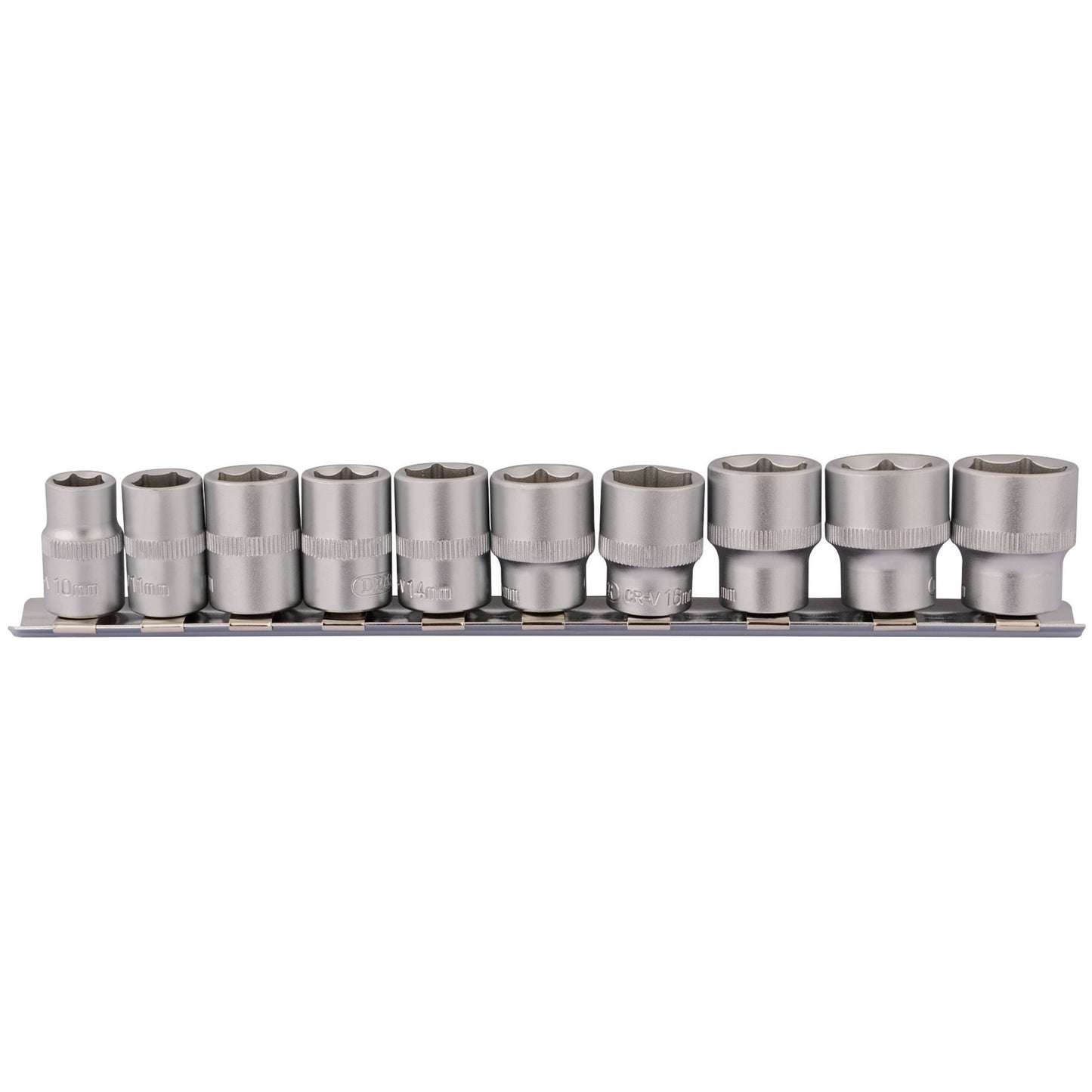 10PC 3/8" SOCKET SET RAIL