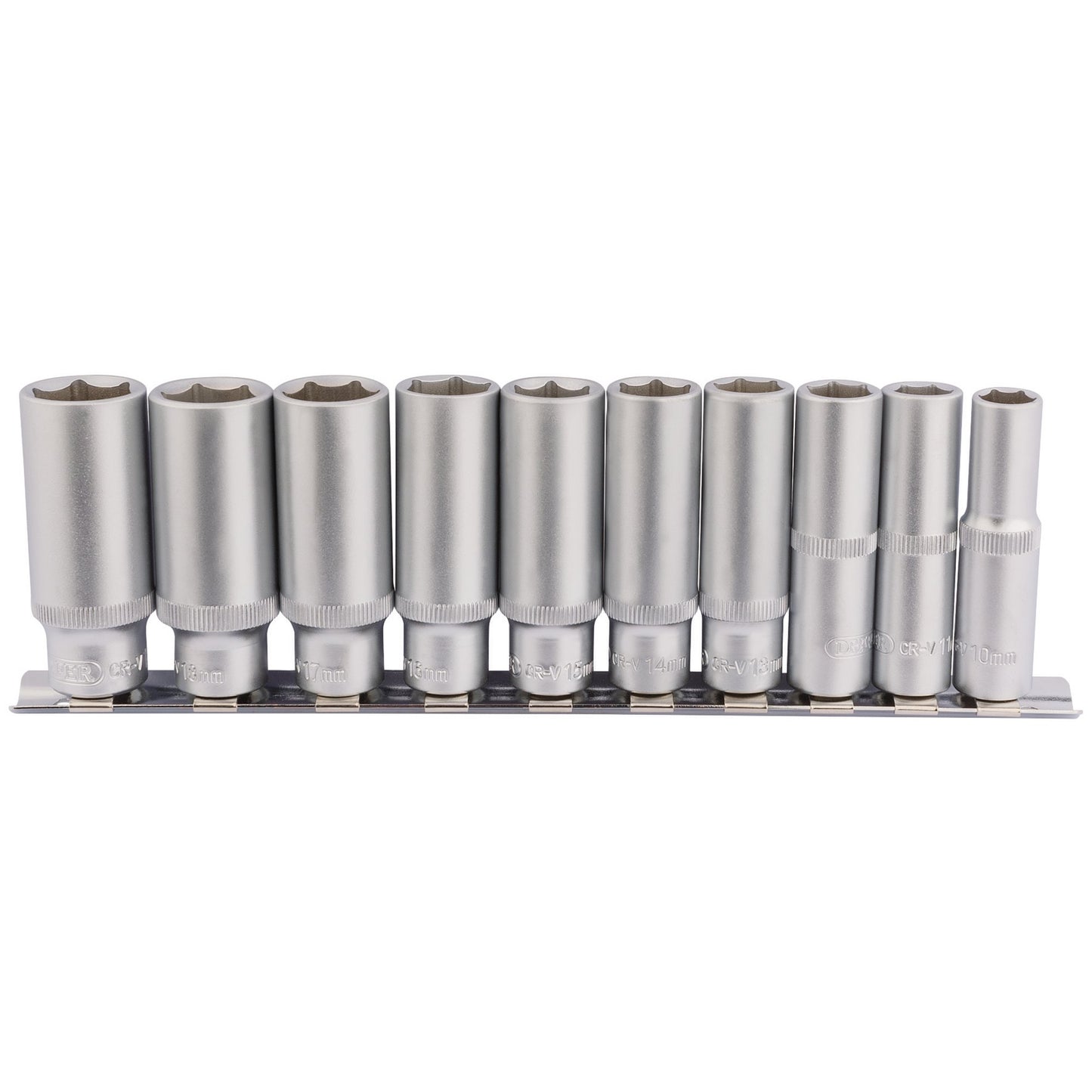 10PC 3/8" DEEP SOCKET SET RAIL