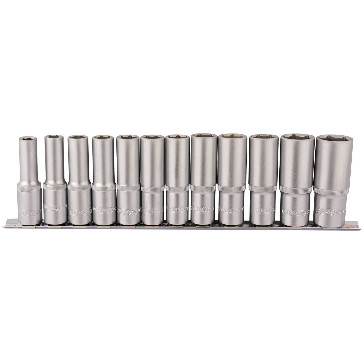 12PC 1/2" DEEP SOCKET SET RAIL