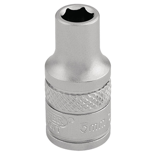 5.0MM 6PT SOCKET 1/4  DR-PCKD