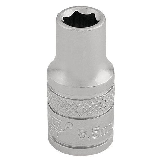 5.5MM 6PT SOCKET 1/4  DR-PCKD