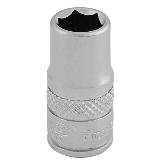 7.0MM 6PT SOCKET 1/4  DR-PCKD