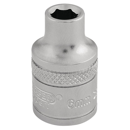 6MM 6PT SOCKET 3/8 DR-PCKD