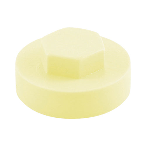 Hex Head Cover Caps - White (Creamy)
