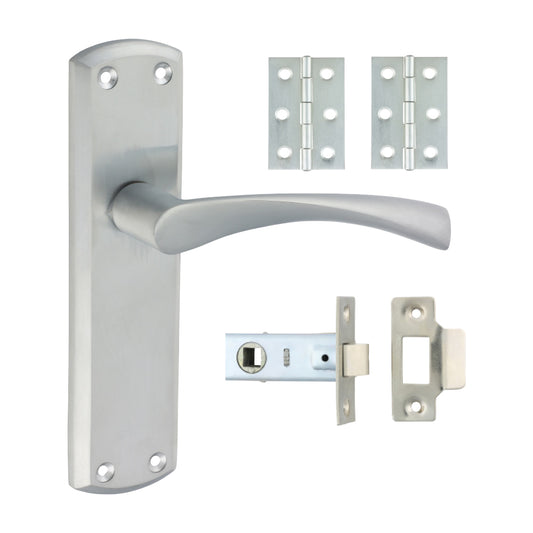 Zeta Latch Door Pack - Satin Chrome