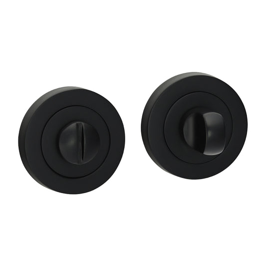 Bathroom Thumb Turn And Release - Matt Black