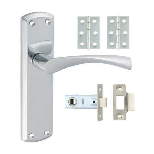 Zeta Latch Door Pack - Polished Chrome