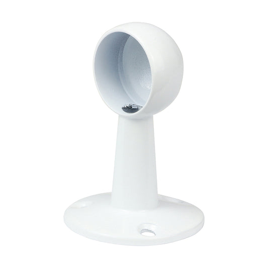 End Brackets - For Round Tube - White