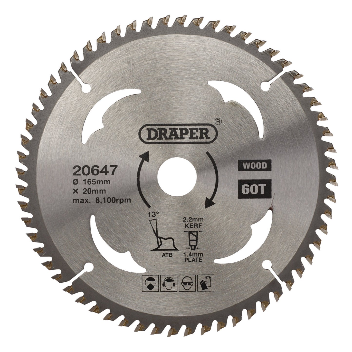 TCT SAW BLADE 165MM 60T WOOD