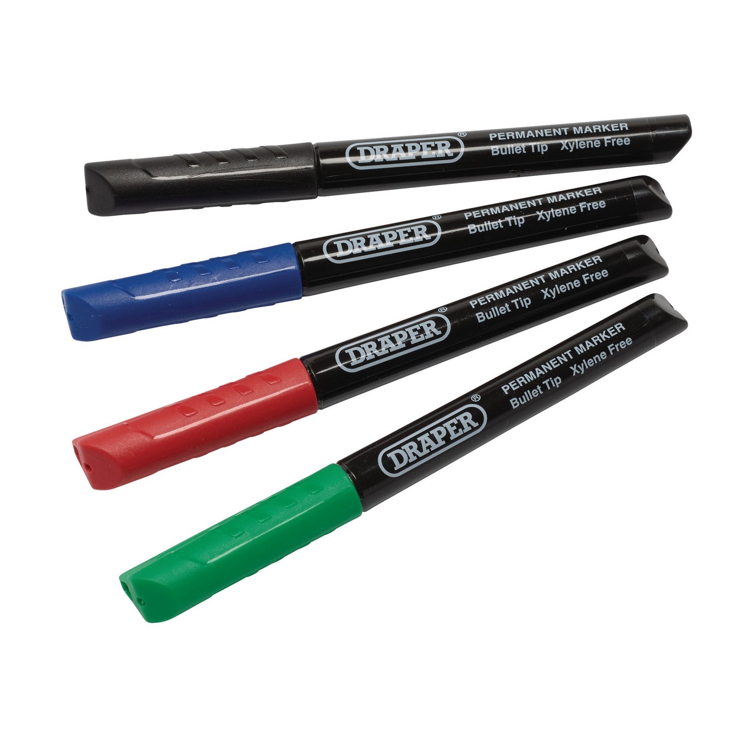 4PC MARKER PEN SET-BK/RD/BL/GR