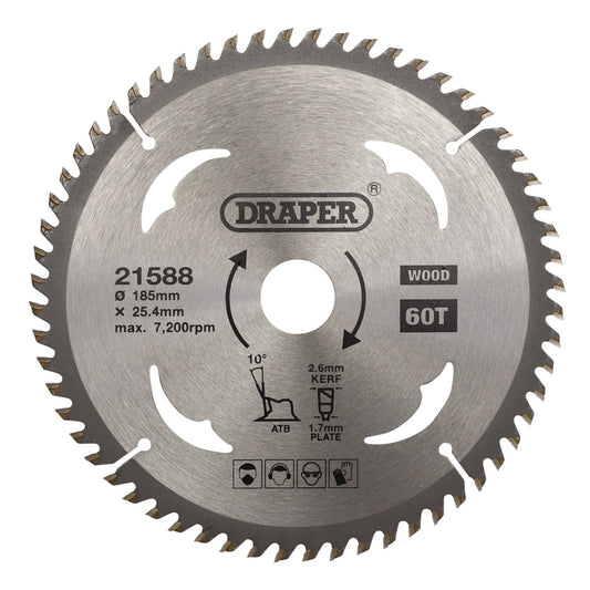 TCT SAW BLADE 185MM 60T WOOD