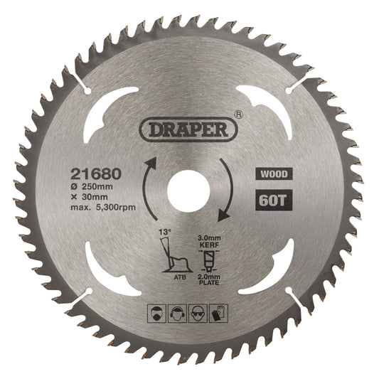 TCT SAW BLADE 250MM 60T WOOD