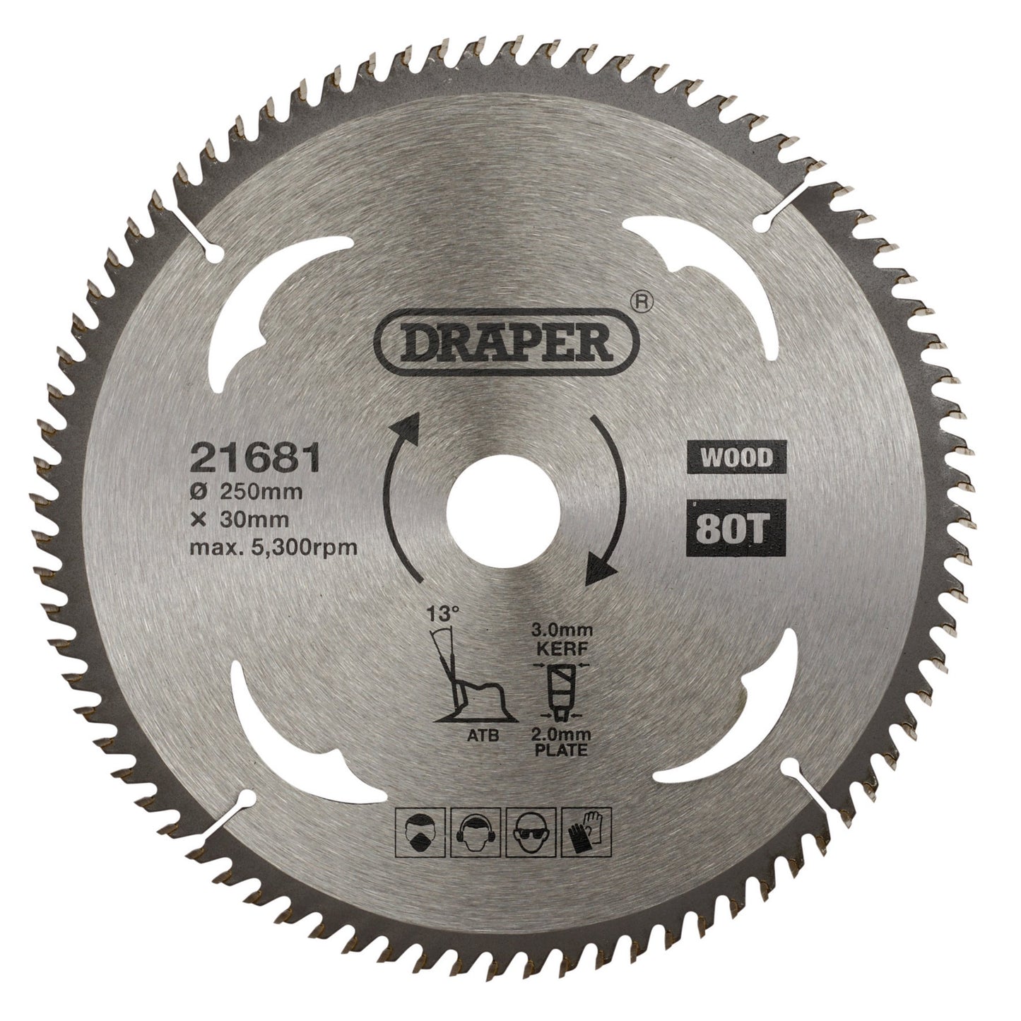 TCT SAW BLADE 250MM 80T WOOD