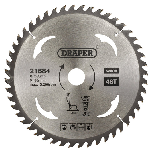 TCT SAW BLADE 255MM 48T WOOD