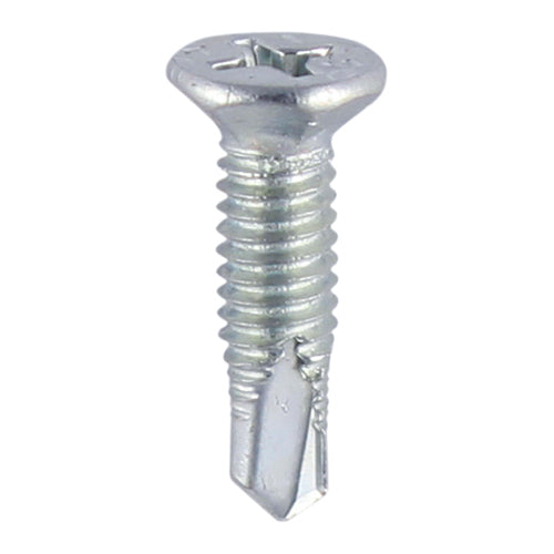 Window Fabrication Screws - Countersunk Facet - PH - Metric Thread - Self-Drilling Point - Zinc