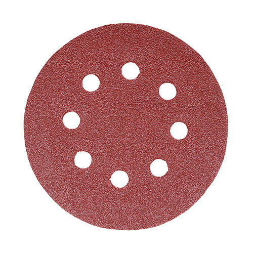 Random Orbital Sanding Discs - 60 Grit - Red