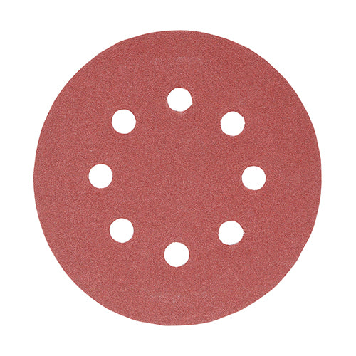 Random Orbital Sanding Discs - 180 Grit - Red