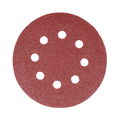 Random Orbital Sanding Discs - 120 Grit - Red