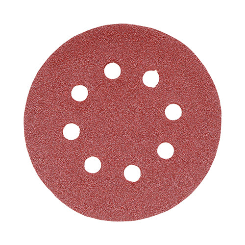 Random Orbital Sanding Discs - 80 Grit - Red