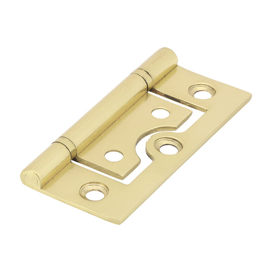 Plain Bearing Flush Hinge - Solid Brass - Polished Brass