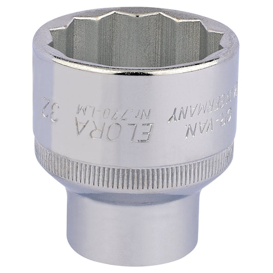 32MM BI-HEX SOCKET 1/2"DR