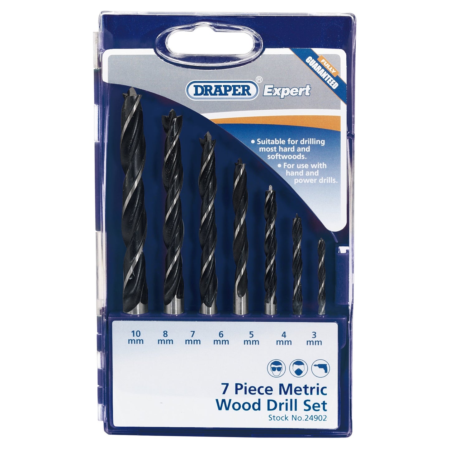 WOOD DRILL SET 3-10MM 7PC