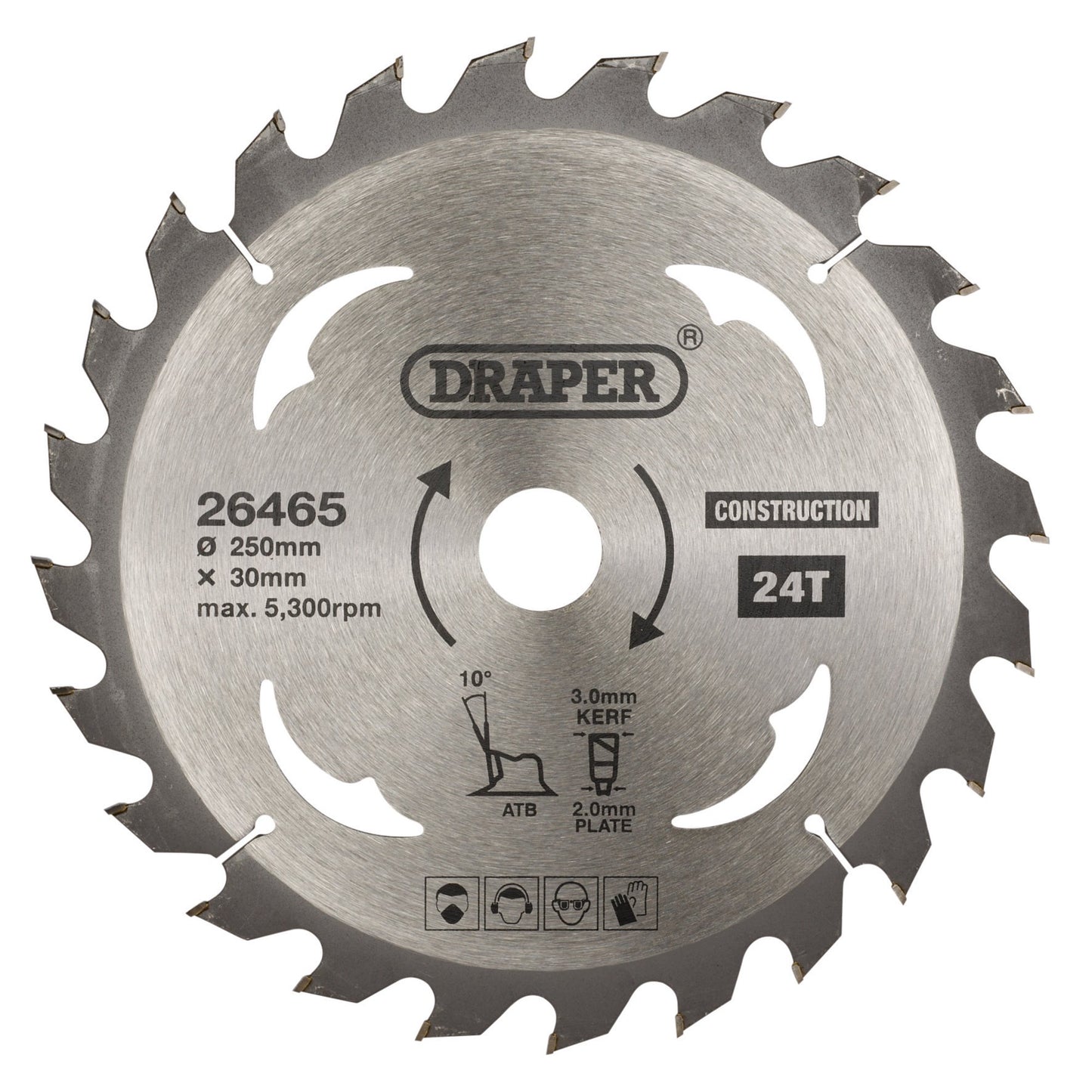 TCT SAW BLADE 250MM 24T CONS