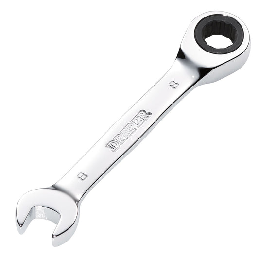 8MM STUBBY RATCHETING SPANNER