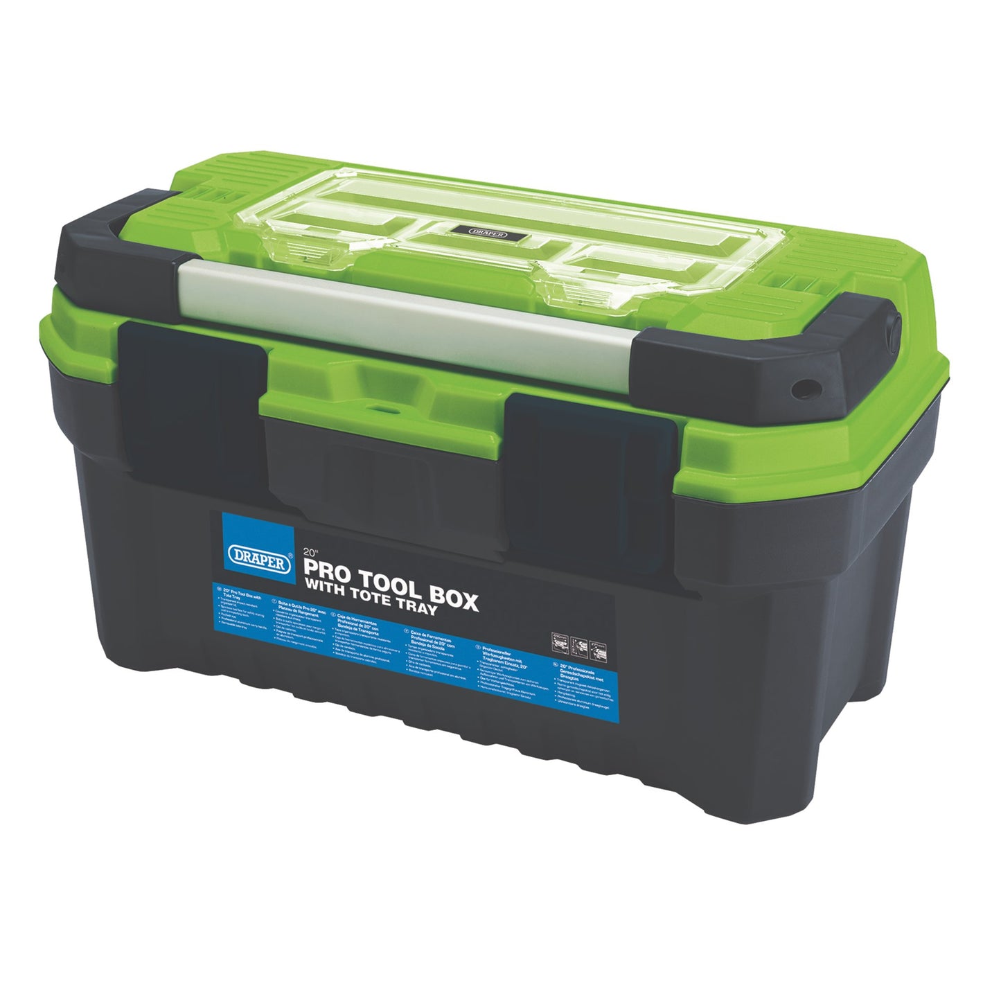 20" GREEN TOOLBOX W/ TOTE