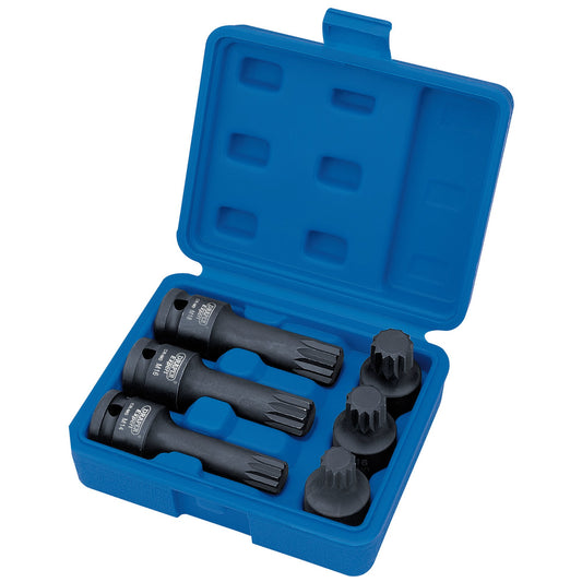 IMPACT SPLINE BIT SET 1/2" DR
