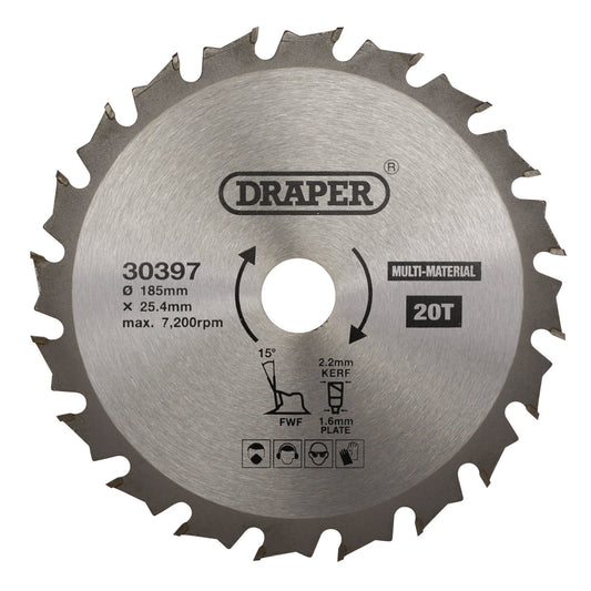 TCT SAW BLADE 185MM 20T MULTI