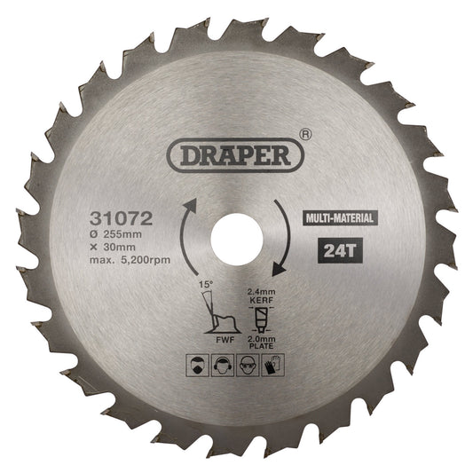 TCT SAW BLADE 255MM 24T MULTI