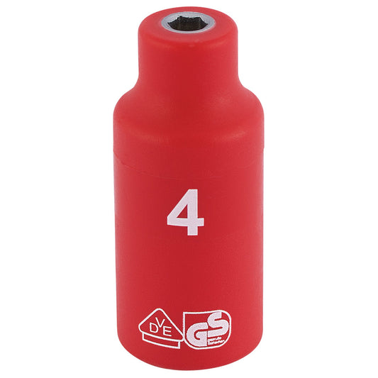 4MM VDE 1/4" INSUL. SOCKET