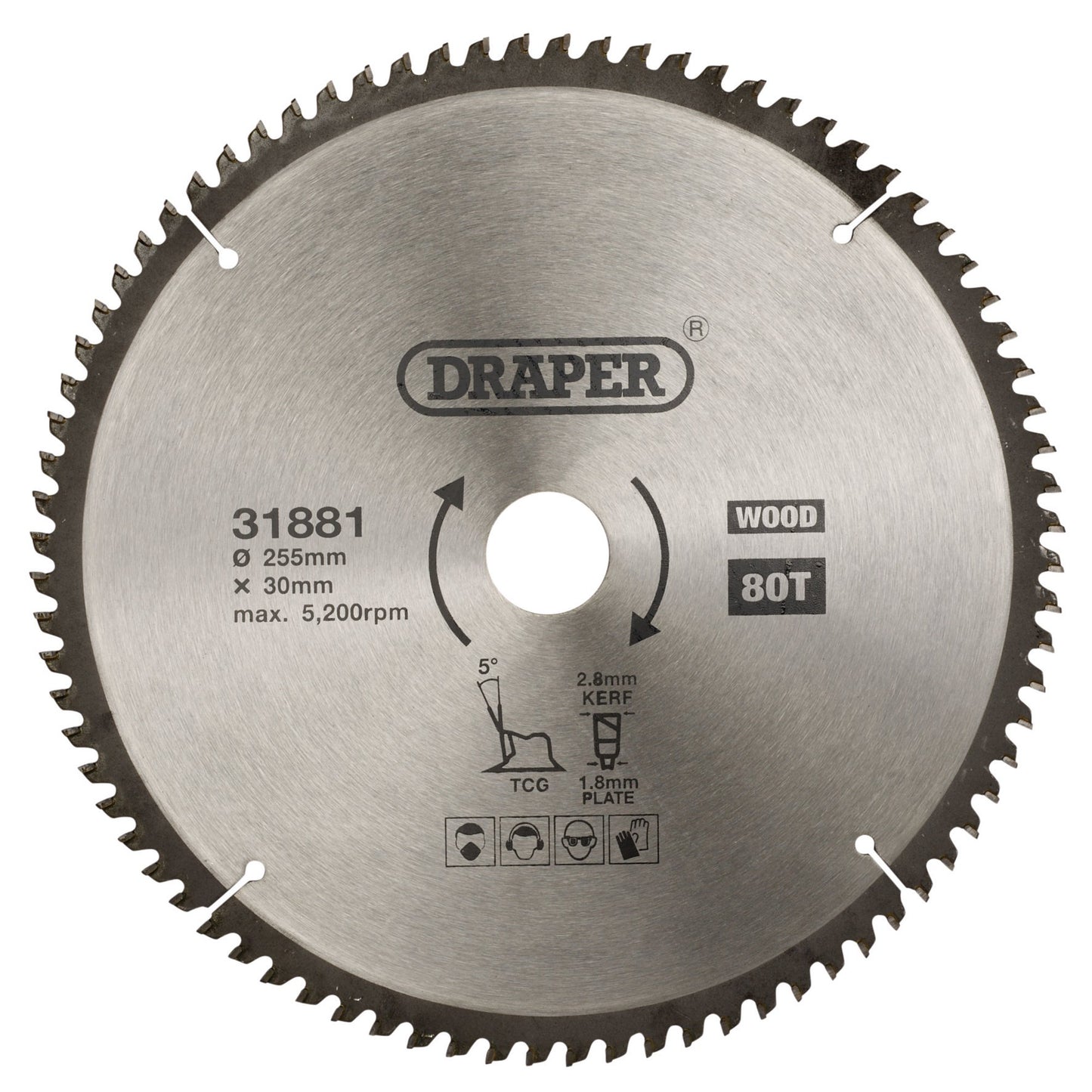 TCT SAW BLADE 255MM 80T TCG