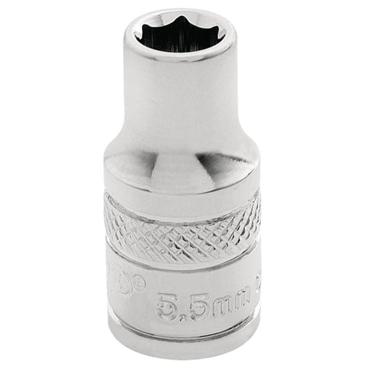 5.5MM HEX SOCKET 1/4  DR-PCKD