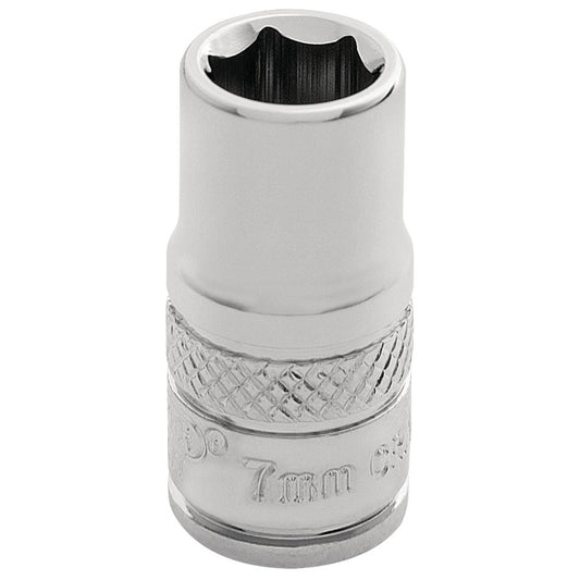 7MM HEX SOCKET 1/4  DR-PCKD
