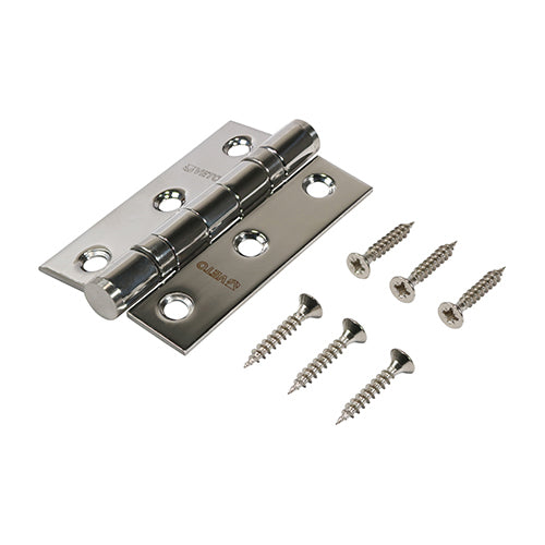 Twin Ball Bearing Hinges - Stainless Steel - Polished