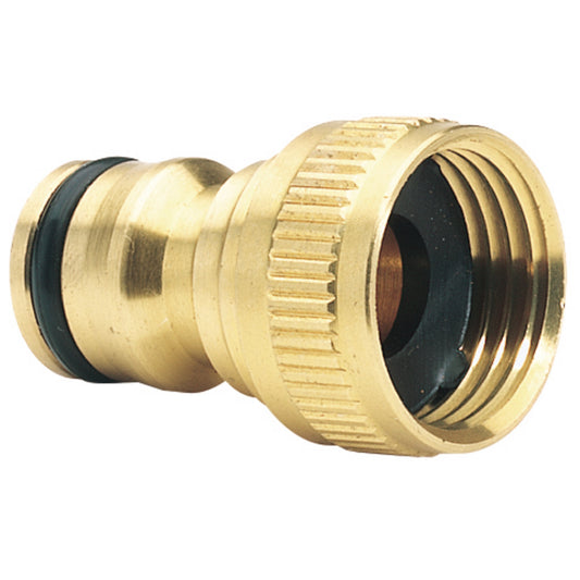 BRASS TAP CONNECTOR 1/2" CAP.