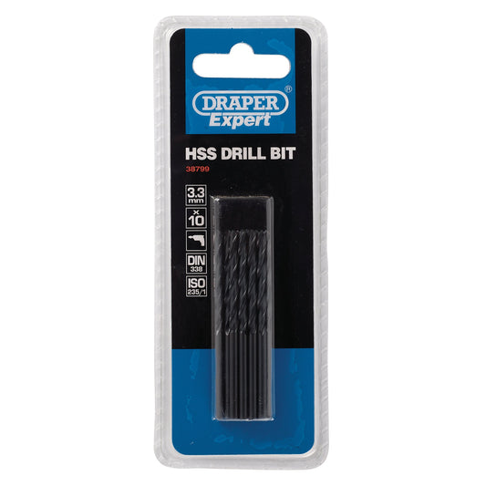 3.3MM HSS TWIST DRILL BOX 10
