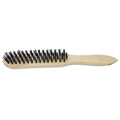 Wooden Handle Scratch Brush - Steel